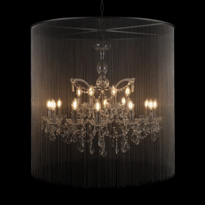 Подвесная люстра Vaille Crystal 10450/900 (металл, цвет графит) - лучшие Подвесные люстры в INMYROOM Подвесная люстра Vaille Crystal 10450/900 (металл, цвет графит) - лучшие Подвесные люстры в INMYROOM