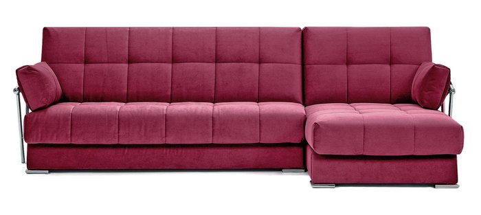 Угловой диван с подлокотниками Дудинка Galaxy красного цвета - купить Угловые диваны по цене 49990.0