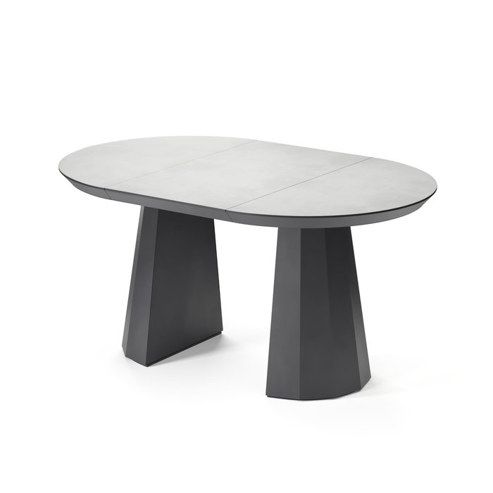 Обеденный стол раздвижной Фаварис на черном основании - купить Обеденные столы по цене 156989.0