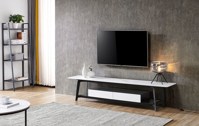 Тумба под TV Regina черно-белого цвета - купить Тумбы для ТВ по цене 80565.0 Тумба под TV Regina черно-белого цвета - купить Тумбы для ТВ по цене 80565.0
