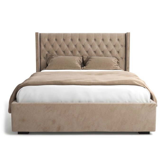 Кровать Stella бежевого цвета 160х200 - купить Кровати для спальни по цене 70800.0