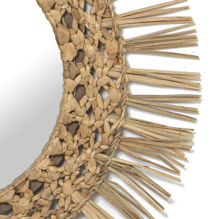 Настенное зеркало Натуральное волокно 2 x 43 x 44 cm Круглый - купить Настенные зеркала по цене 9238.0