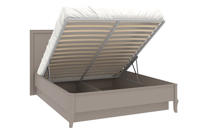 Кровать с подъемным механизмом Онтарио 160х200 бежевого цвета - купить Кровати для спальни по цене 117579.0