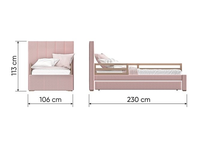 Кровать Cosy 90х200 бирюзового цвета - лучшие Одноярусные кроватки в INMYROOM