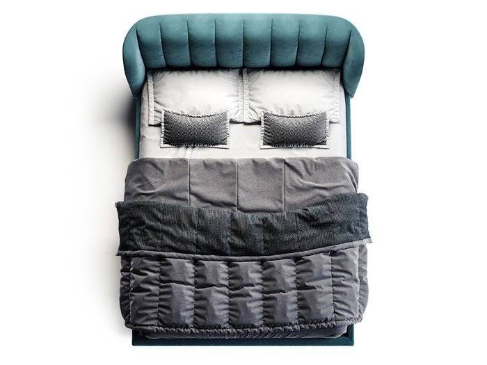 Кровать Tulip синего цвета 160х200 - лучшие Кровати для спальни в INMYROOM