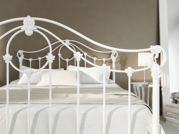Кровать Сильва 180х200 бело-глянцевого цвета - лучшие Кровати для спальни в INMYROOM