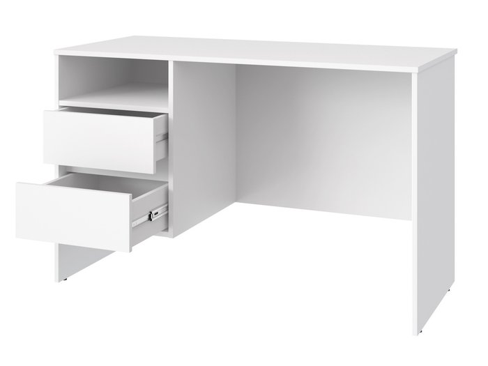 Письменный стол Оскар белого цвета (левый) - купить Письменные столы по цене 11897.0