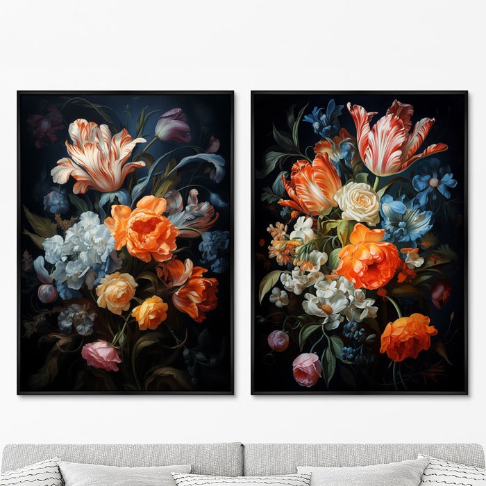 Набор из двух репродукций картин Ramo de flores, 2024г. - купить Картины по цене 49998.0