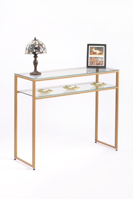 Консольный стол L золотого цвета - купить Консольные столы по цене 19850.0