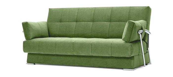 Раскладной диван с подлокотниками Delux GALAXY зеленого цвета