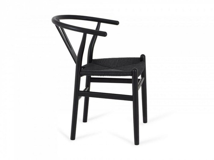 Стул Wishbone черного цвета - лучшие Садовые стулья в INMYROOM