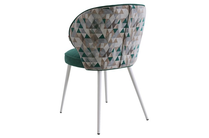 Стул Остин зеленого цвета с белыми ножками - купить Обеденные стулья по цене 7880.0