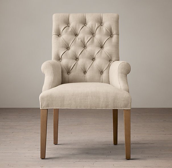 Стул Bennett roll-back upholstered armchair