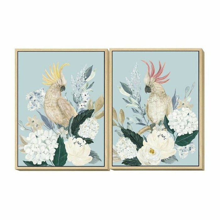 Картина 60 x 4 x 80 cm Цветы Тропический (2 штук)