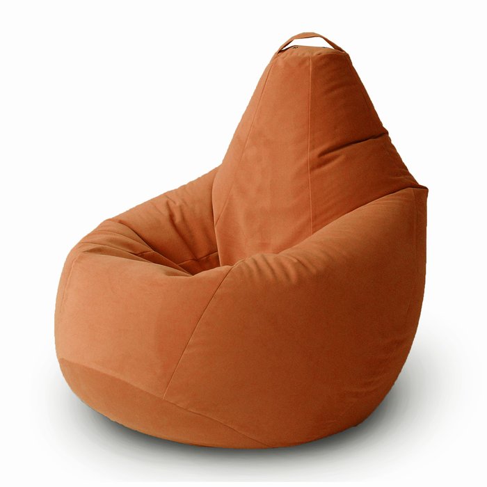 Кресло-мешок Груша Комфорт Охра рыжего цвета