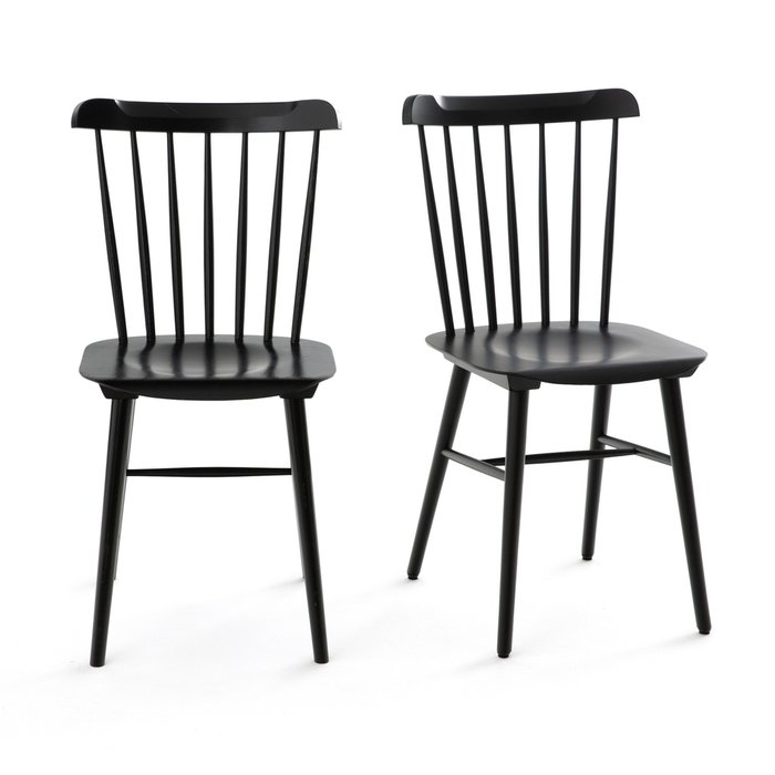 Комплект из двух стульев Ivy черного цвета