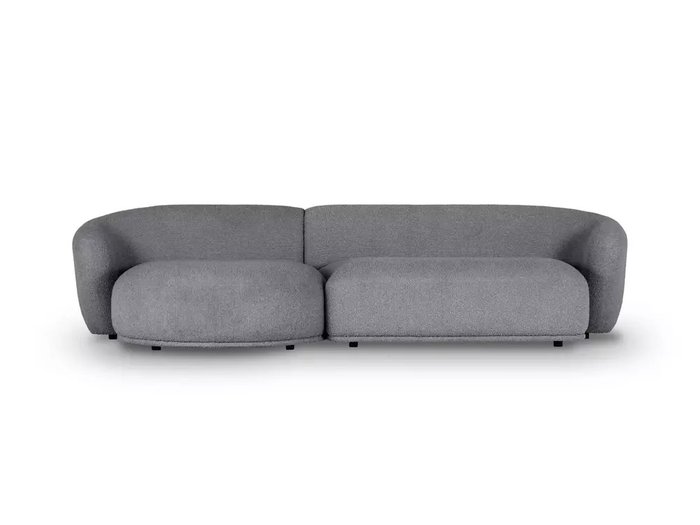 Модульный диван Fabro M серого цвета левый