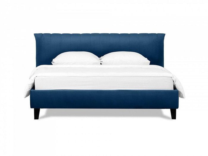 Кровать Queen Anastasia L 160х200 темно-синего цвета - купить Кровати для спальни по цене 59760.0