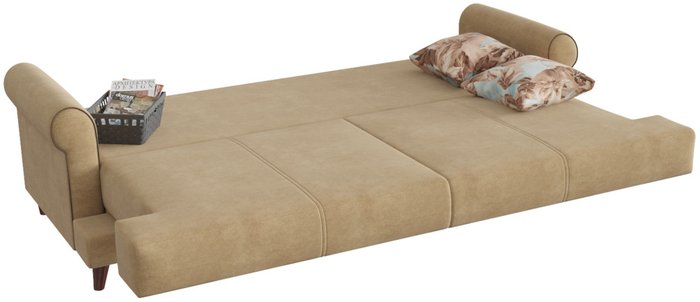 Диван-кровать Мирта Милфорд дизайн 1 бежевого цвета - лучшие Прямые диваны в INMYROOM