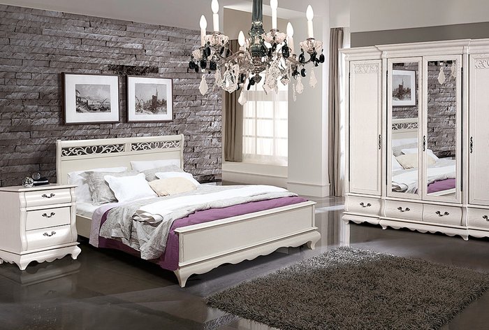Кровать Оскар 160х200 белого цвета - лучшие Кровати для спальни в INMYROOM