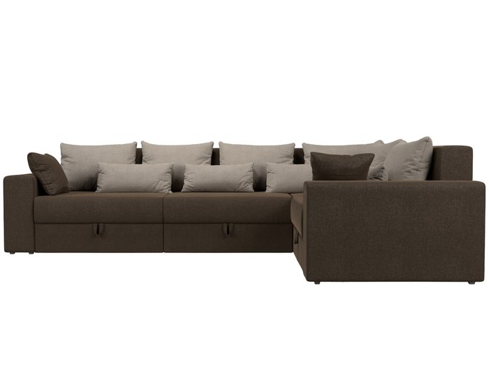 Угловой диван-кровать Мэдисон Long коричнево-бежевого цвета правый угол - купить Угловые диваны по цене 68990.0