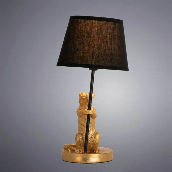 Настольная лампа Gustavo с черным абажуром - купить Настольные лампы по цене 3990.0
