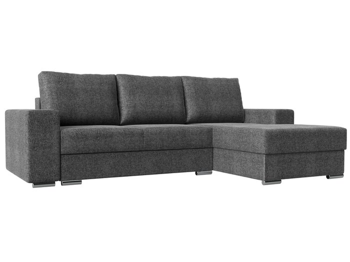 Угловой диван-кровать Дрезден серого цвета правый угол