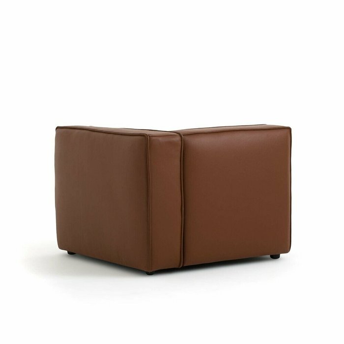 Модуль правый угловой из кожи Seven коричневого цвета - лучшие Интерьерные кресла в INMYROOM