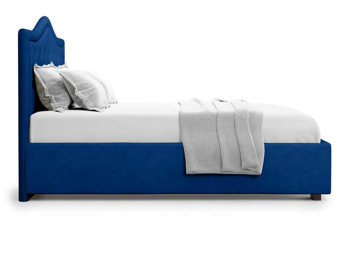 Кровать Tibr без подъемного механизма 160х200 синего цвета - лучшие Кровати для спальни в INMYROOM