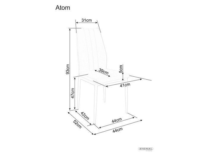 Стул кухонный Atom серого цвета  - лучшие Обеденные стулья в INMYROOM
