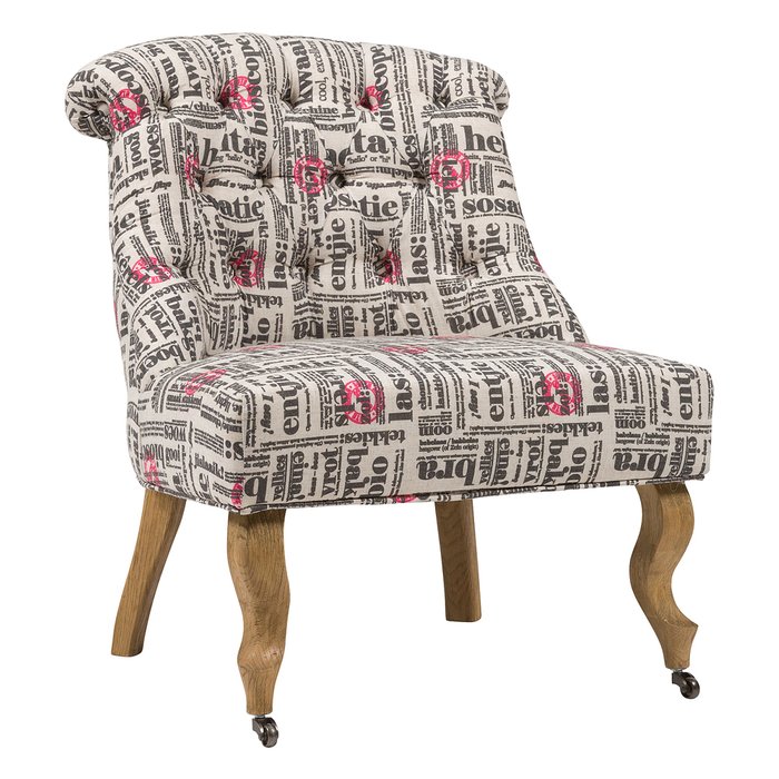 Кресло Amelie French из высококачественной ткани серого цвета - лучшие Интерьерные кресла в INMYROOM