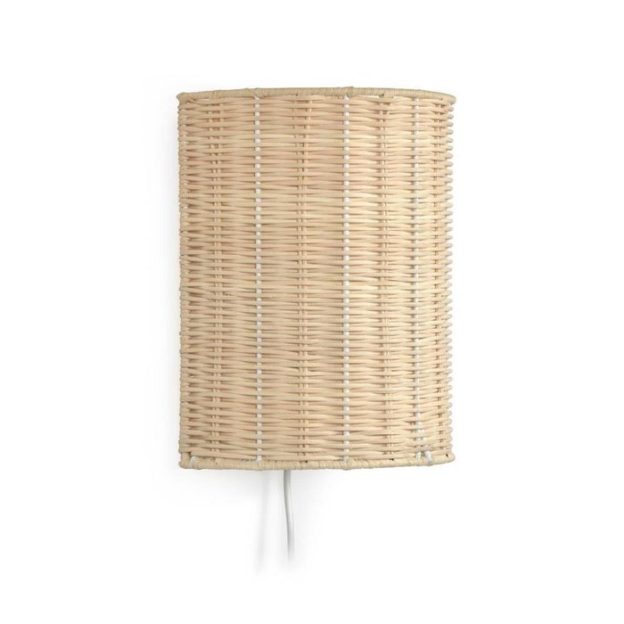 Kimjit rattan wall sconce with natural finish