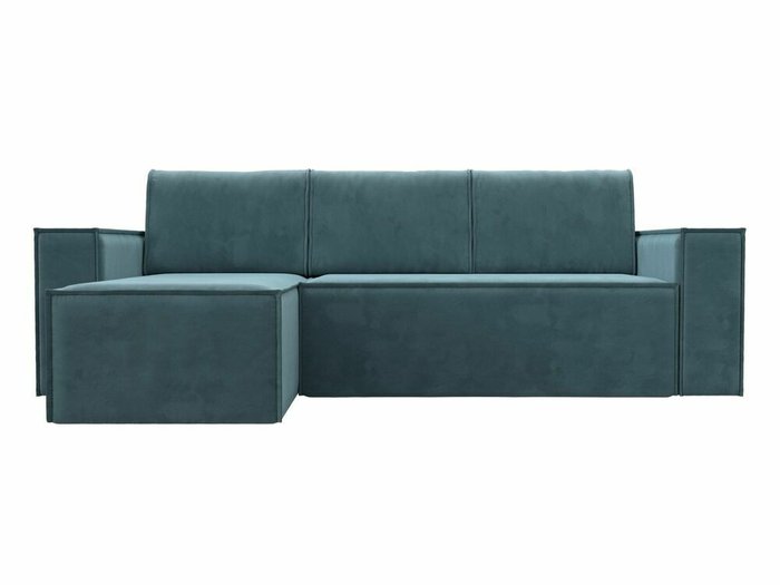 Угловой диван-кровать Куба бирюзового цвета левый угол - купить Угловые диваны по цене 58999.0