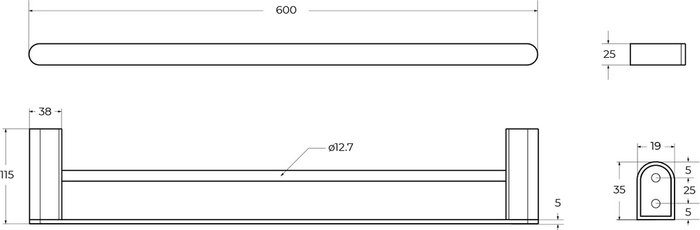 Полотенцедержатель Stylus - купить Держатели для полотенец по цене 6728.0