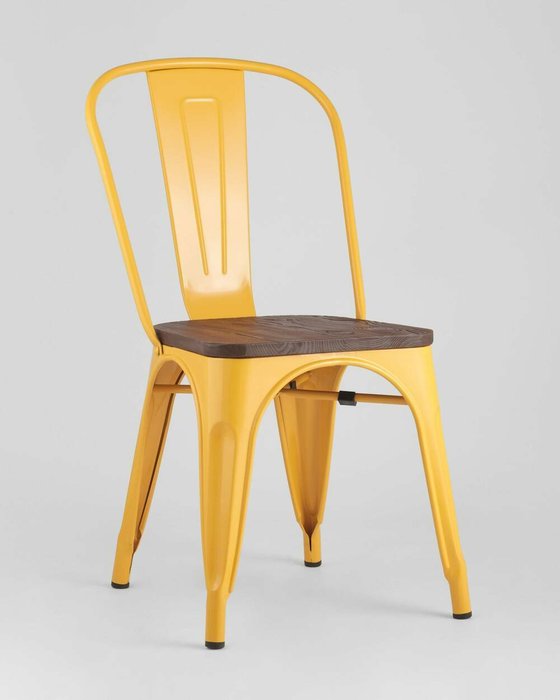 Стул Tolix Wood желтого цвета - купить Обеденные стулья по цене 6490.0