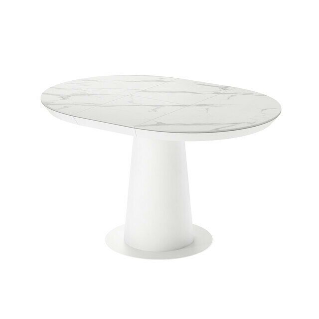 Раздвижной обеденный стол Зир S со столешницей белый мрамор - лучшие Обеденные столы в INMYROOM