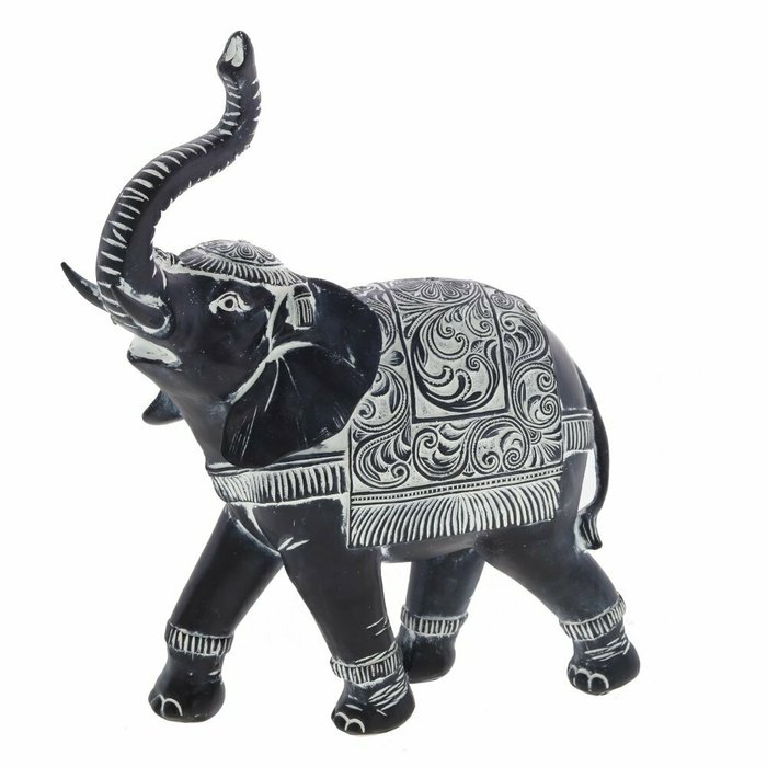 Фигурка декоративная Слон черного цвета