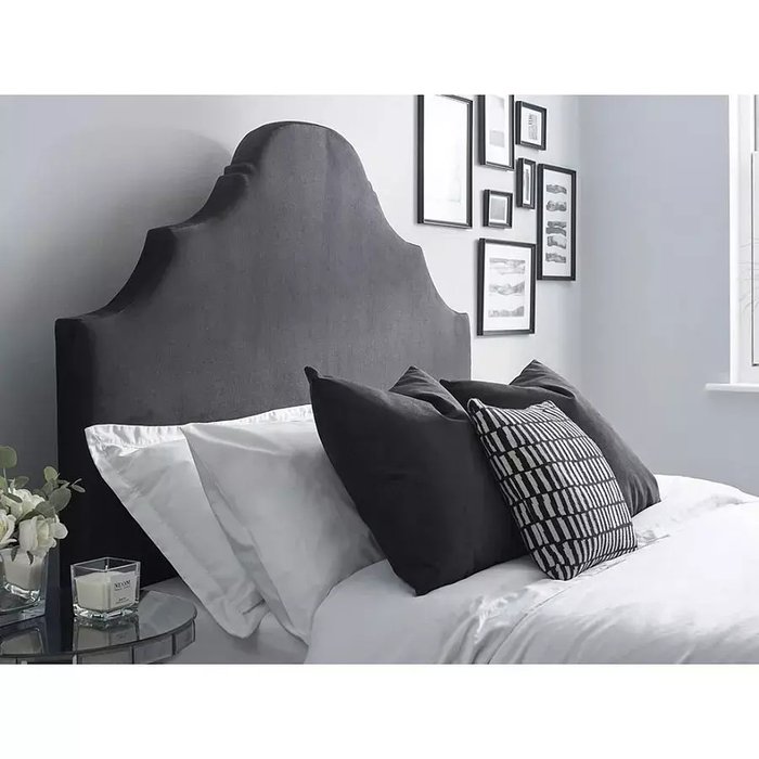 Кровать Attica 200х200 графитового цвета - лучшие Кровати для спальни в INMYROOM