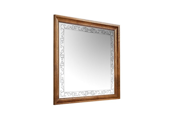 Зеркало настенное Соната коричневого цвета - купить Настенные зеркала по цене 23350.0