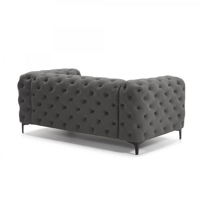 Диван Maisha двухместный темно-серого цвета - лучшие Прямые диваны в INMYROOM
