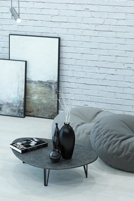 Стол журнальный  Дадли серый бетон - лучшие Журнальные столики в INMYROOM