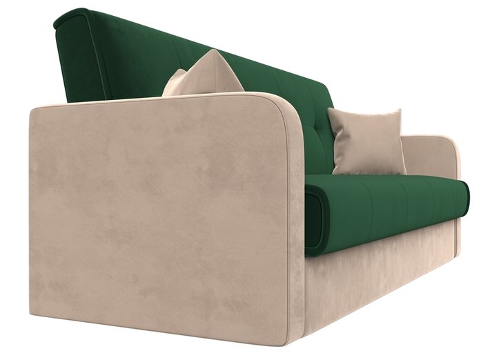 Диван-кровать Надежда бежево-зеленого цвета - лучшие Прямые диваны в INMYROOM