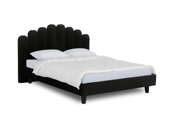 Кровать Queen Sharlotta L черного цвета 160х200