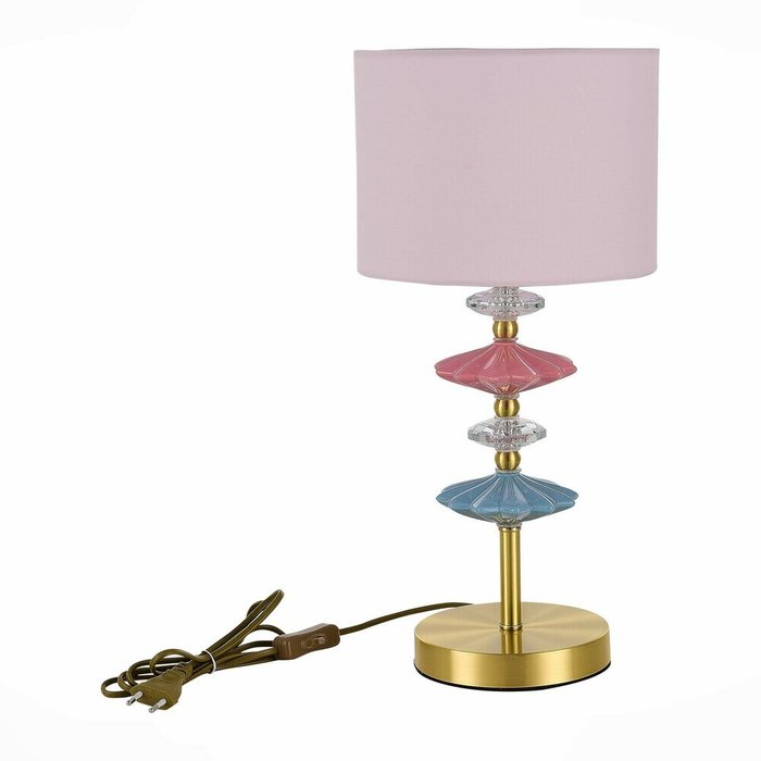 Настольная лампа Золотистый/Розовый E14 1*40W ATTIC - купить Настольные лампы по цене 5243.0