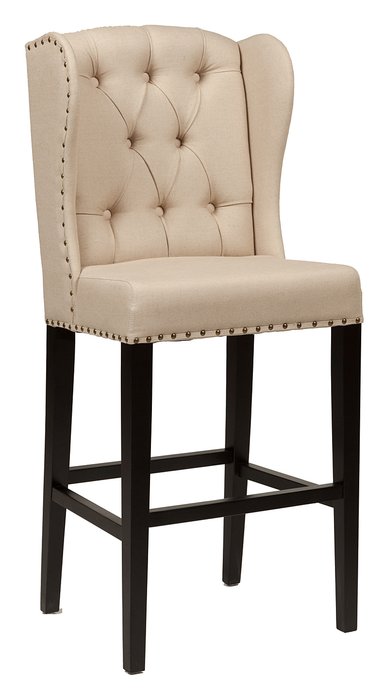 Барный стул Maison Barstool Кремовый Лен - лучшие Барные стулья в INMYROOM