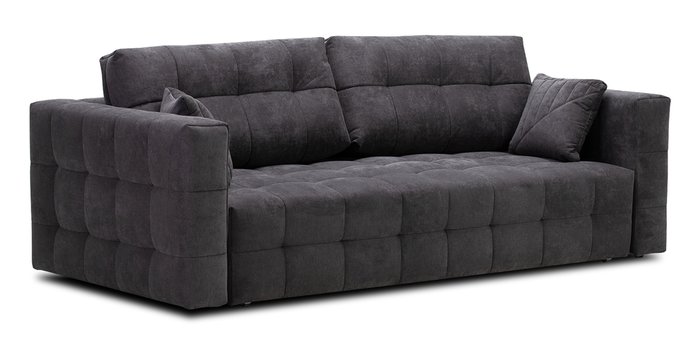 Прямой модульный диван-кровать Энзо темно-серого цвета - купить Прямые диваны по цене 59800.0