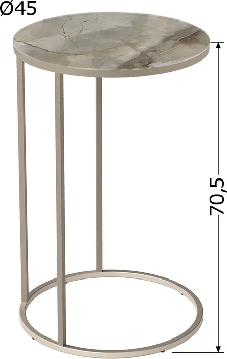 Стол кофейный Остин УФ серо-бежевого цвета - купить Кофейные столики по цене 6840