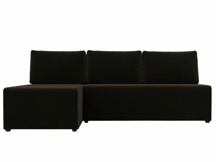 Угловой диван-кровать Поло коричневого цвета левый угол - купить Угловые диваны по цене 19999.0