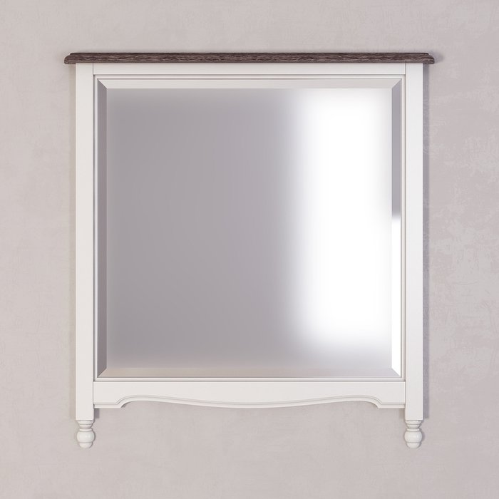 Зеркало прямоугольное Leblanc белого цвета - купить Настенные зеркала по цене 35200.0