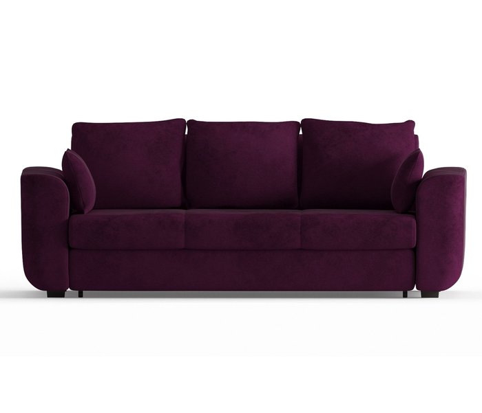 Диван-кровать Салтфорд в обивке из велюра фиолетового цвета - купить Прямые диваны по цене 44590.0